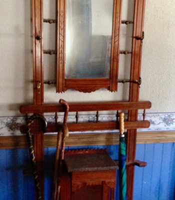 Antique Hat rack in entry of Mad Creek Guesthouse, Bed and Breakfast, Inn, Hotel - 40 miles west of Denver, CO
