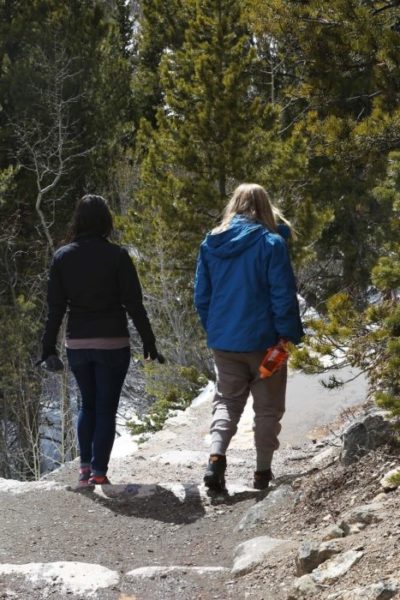 Hiking in the Rockies -- a great activity to enjoy  in all seasons from the Mad Creek Guesthouse, Bed and Breakfast, Inn, Hotel